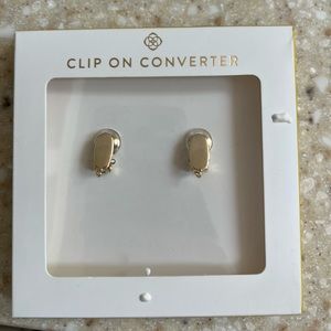 KENDRA SCOTT CLIP ON CONVERTERS IN GOLD